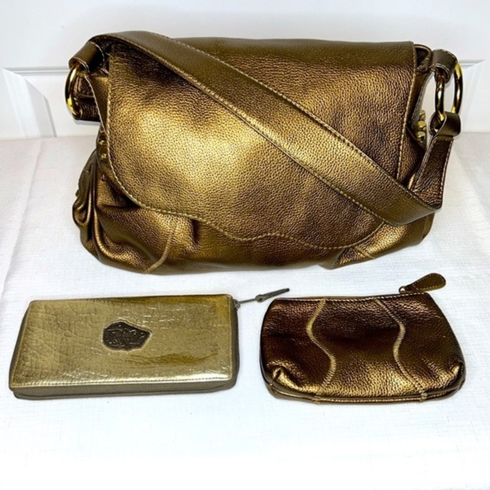 Carlos Falchi Shoulder Bag Wallet and Small Pouch